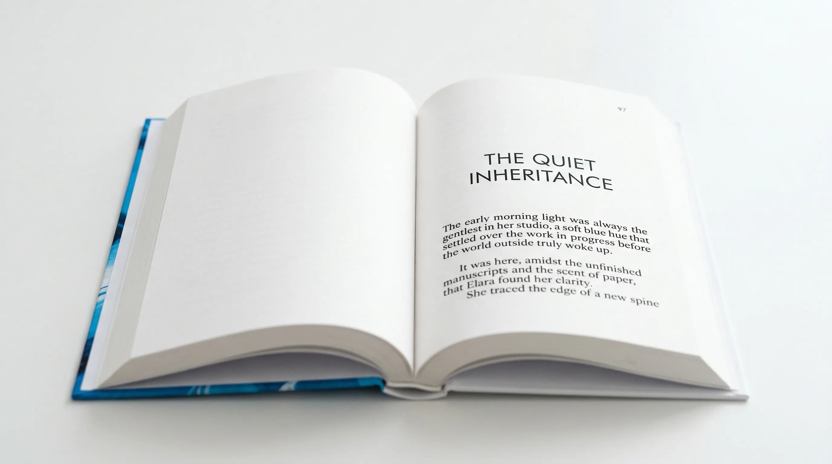 Close-up of a beautifully designed chapter opening page in a printed book